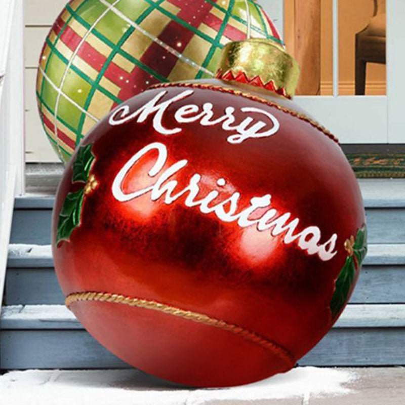 60CM Inflatable Christmas Ornament Ball - Giant Outdoor PVC Decoration