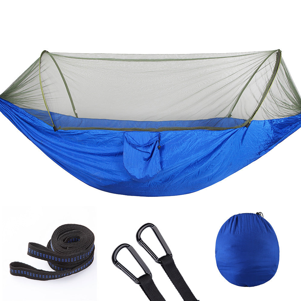 Fully Automatic Quick-Opening Hammock with Mosquito Net