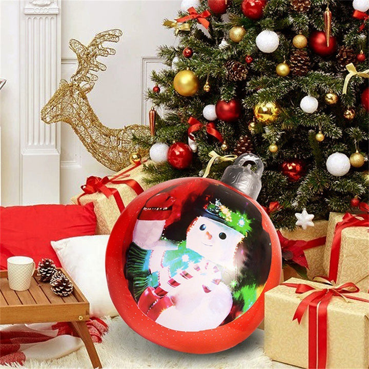 60CM Inflatable Christmas Ornament Ball - Giant Outdoor PVC Decoration