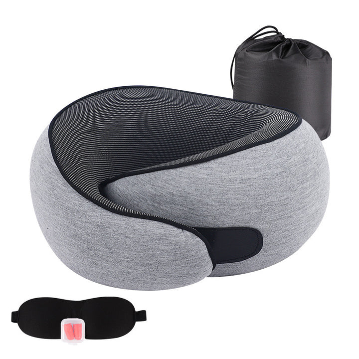 Memory Foam Travel Neck Pillow – Soft, Portable Comfort for Airplanes, Cars, and Offices