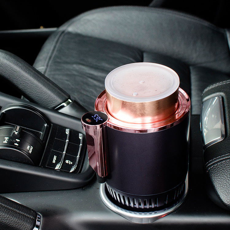 2-in-1 Smart Car Cup Holder | Heating & Cooling with Digital Display