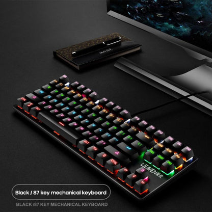 Mechanical Keyboard - Green Switch, 87-Key Desktop Non-Punch Design