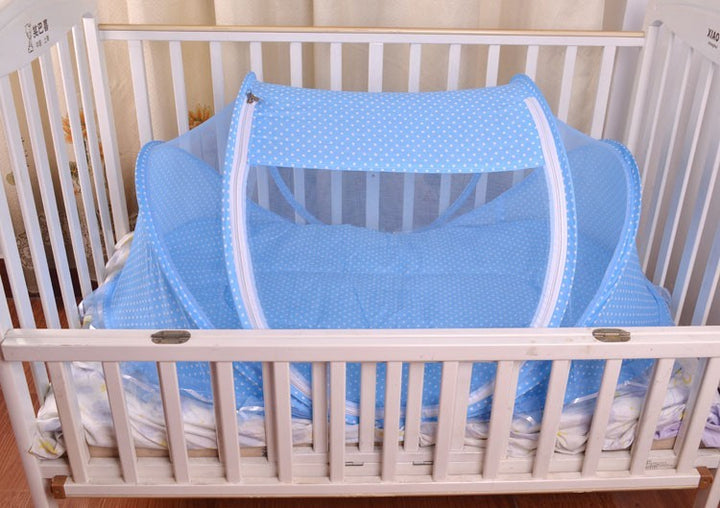 Foldable Baby Bed Net with Pillow - 2-Piece Set