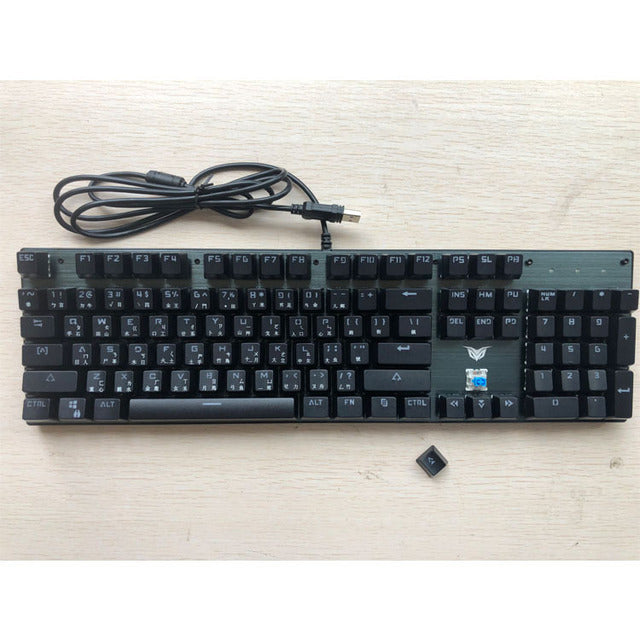 Mechanical Keyboard - Green Switch, 87-Key Desktop Non-Punch Design