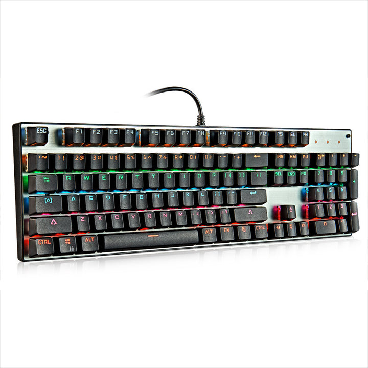 Mechanical Keyboard - Green Switch, 87-Key Desktop Non-Punch Design