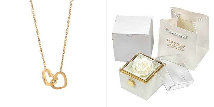 Rotating Soap Rose Gift Box - Creative Jewelry Box for Valentine's Day