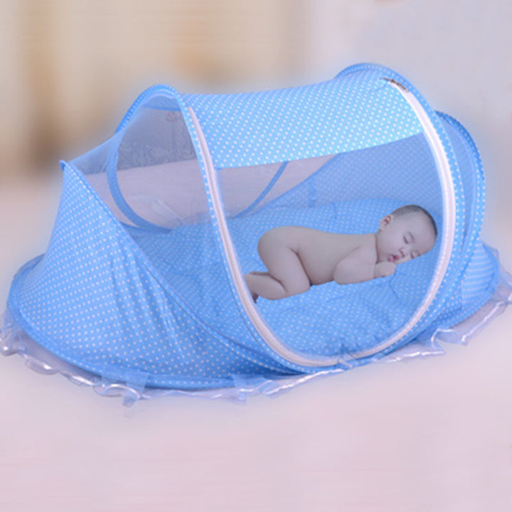 Foldable Baby Bed Net with Pillow - 2-Piece Set