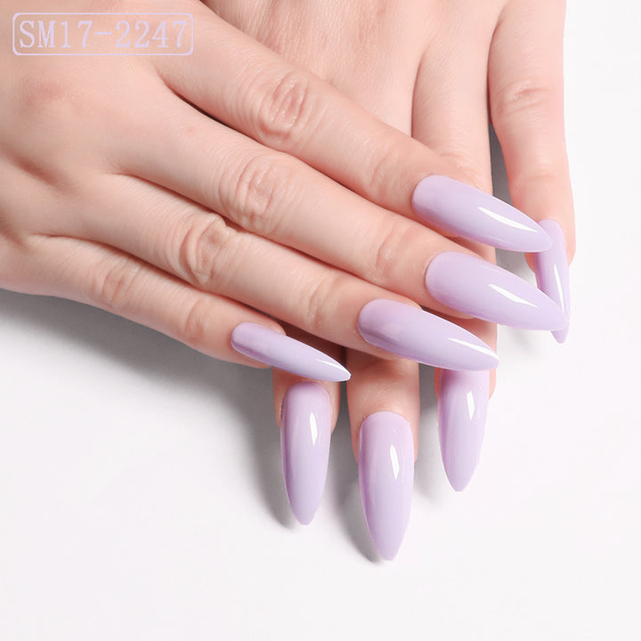 Long Pointed Almond False Nails - Solid Color Salon Quality