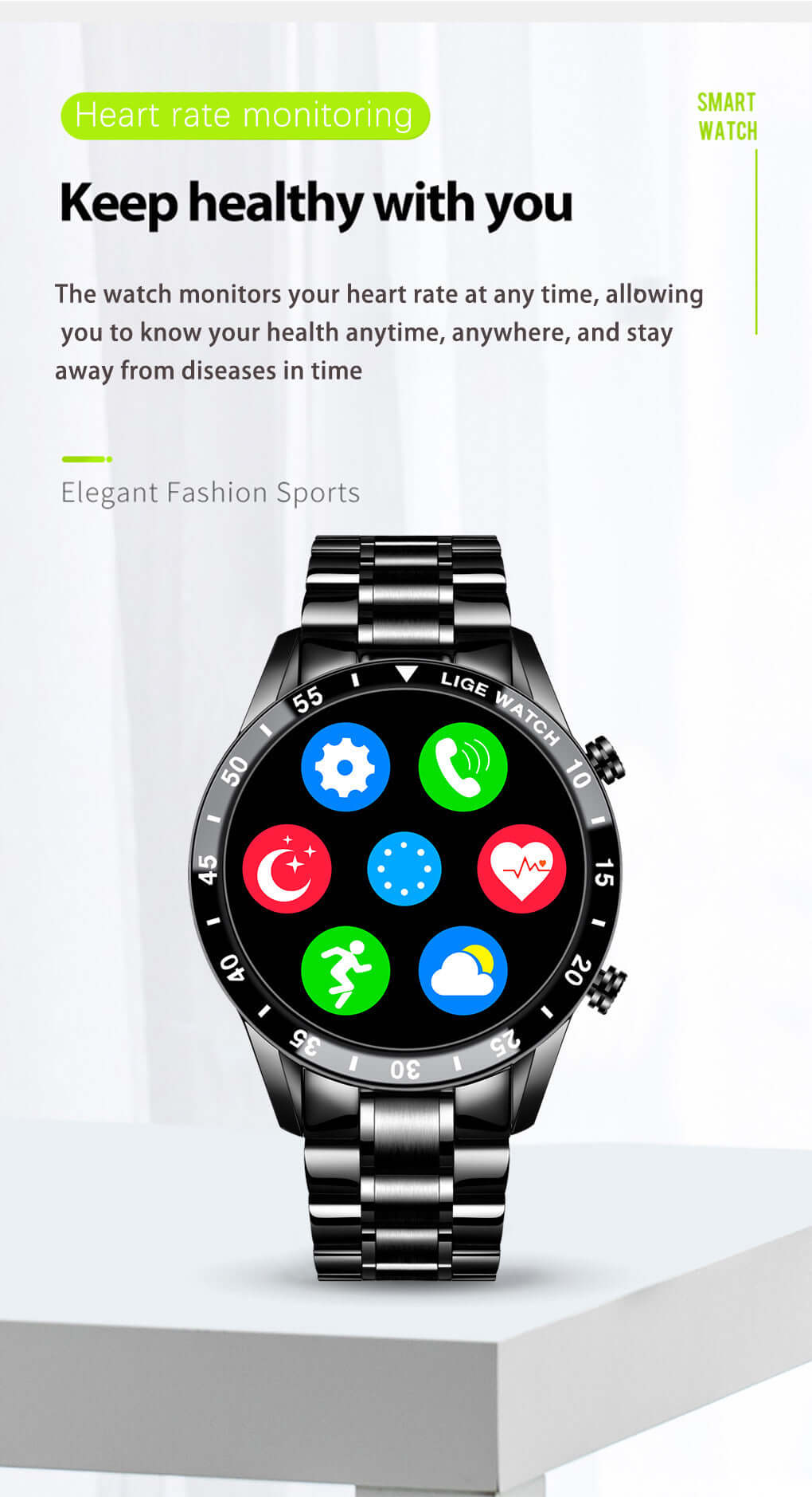 Lige New Smart Watch - Upgraded Smart Wearable Watch