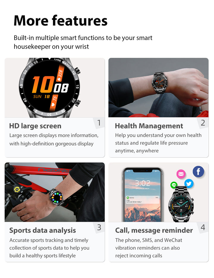 Lige New Smart Watch - Upgraded Smart Wearable Watch