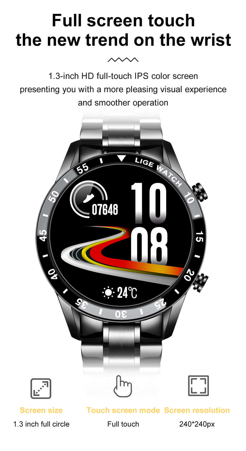 Lige New Smart Watch - Upgraded Smart Wearable Watch