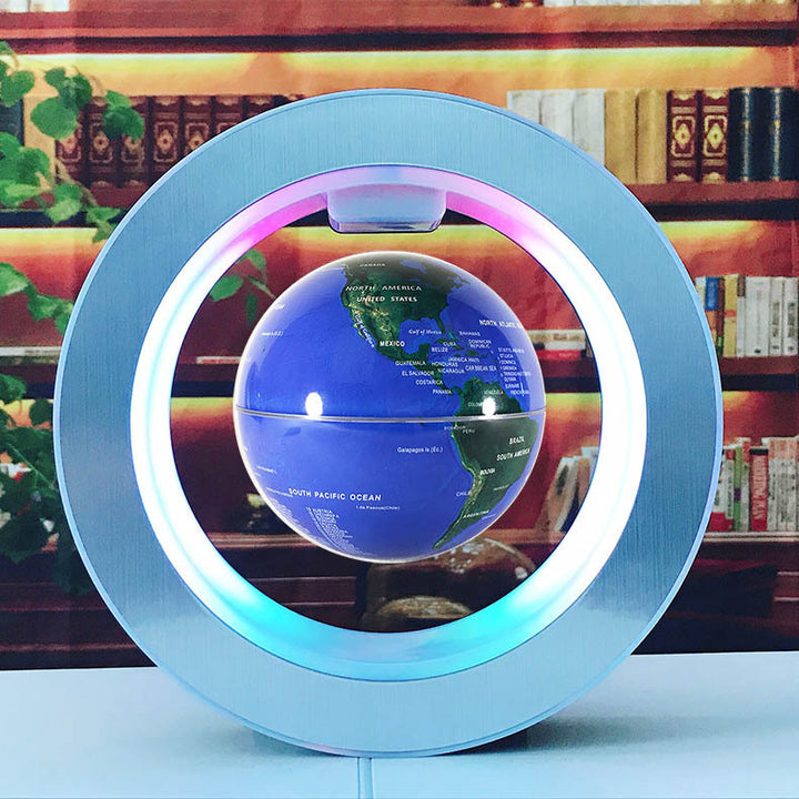 Round LED World Map Floating Globe - Magnetic Levitation Light, Anti-Gravity Magic