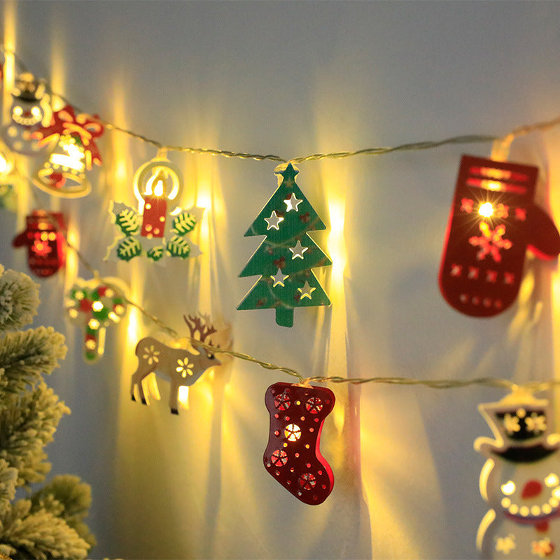 Christmas LED String Lights - Santa, Elk, & Snowman Ornaments