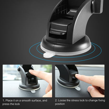 Telescopic Car Phone Holder - Long Rod Suction Cup Dashboard Mount