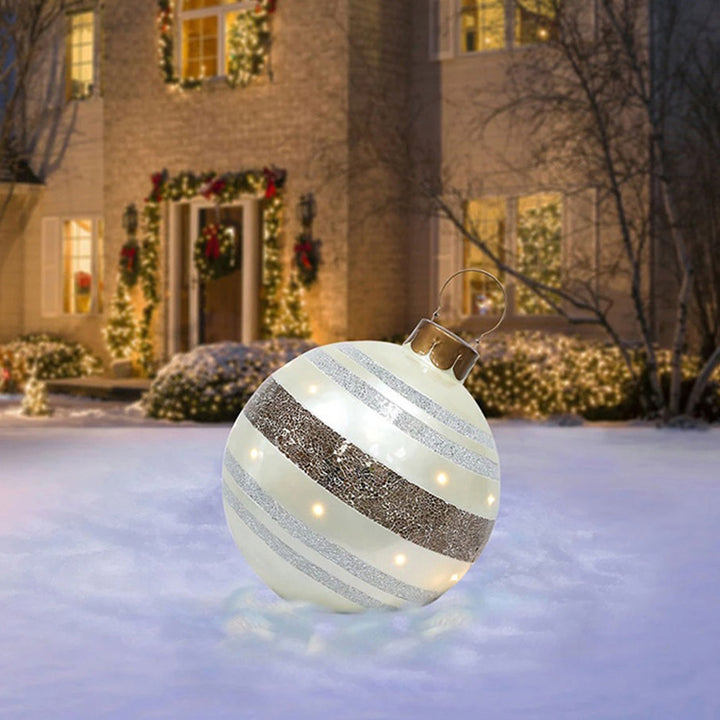 60CM Inflatable Christmas Ornament Ball - Giant Outdoor PVC Decoration