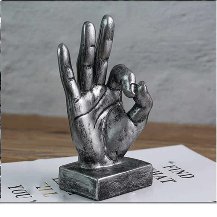 Handcrafted Resin Gesture Sculptures