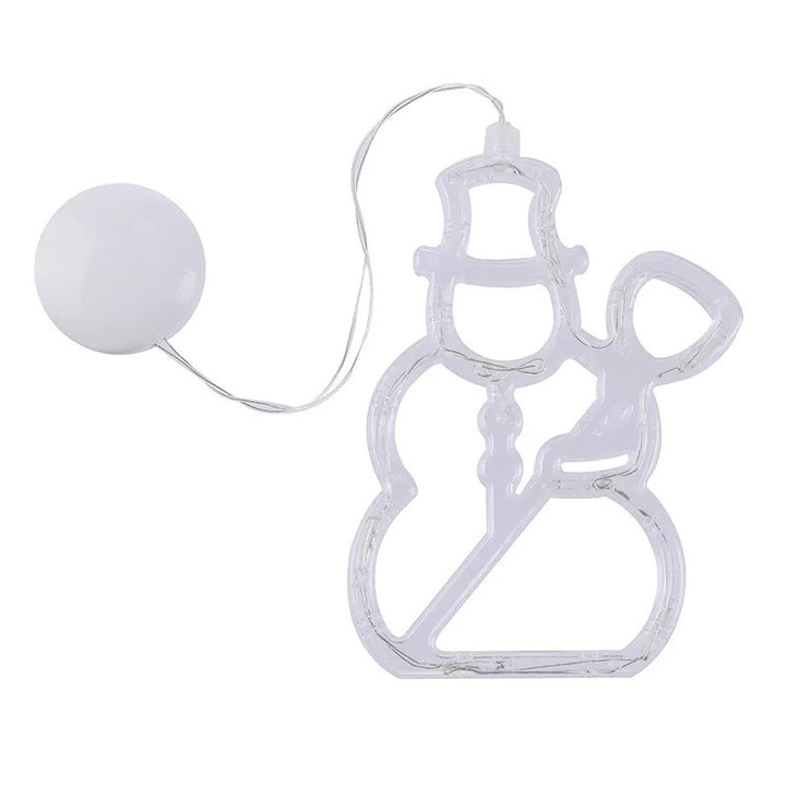 Christmas LED Suction Cup Chandelier – Santa Claus, Elk, & Snowman Holiday Window Lights