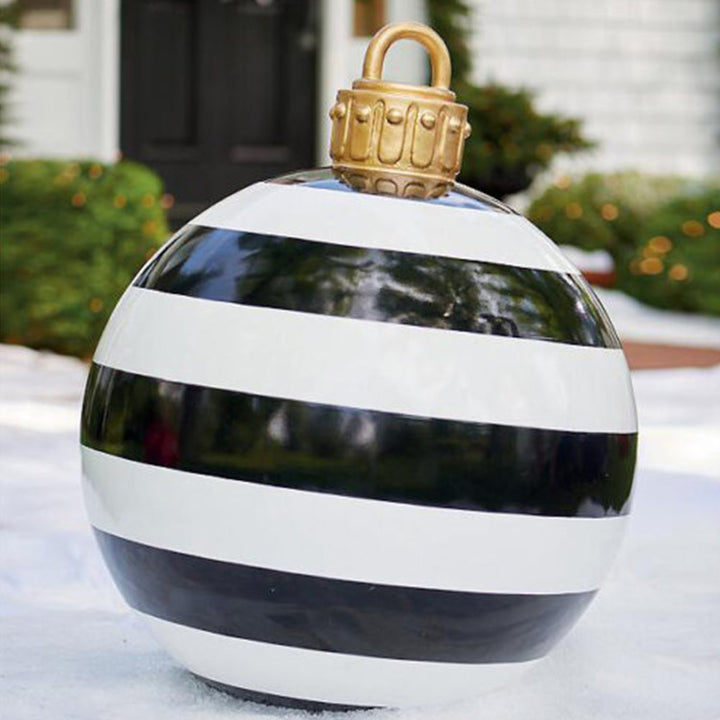 60CM Inflatable Christmas Ornament Ball - Giant Outdoor PVC Decoration