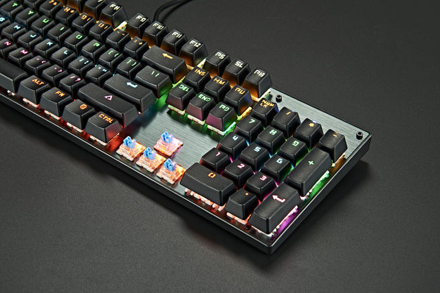 Mechanical Keyboard - Green Switch, 87-Key Desktop Non-Punch Design