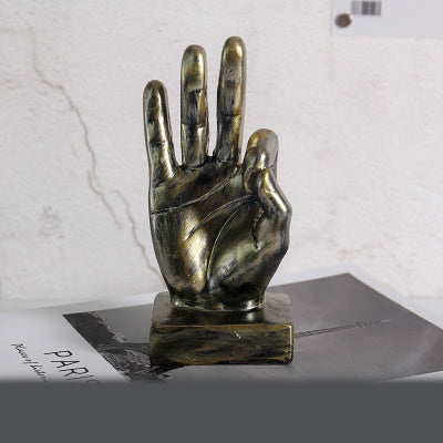 Handcrafted Resin Gesture Sculptures