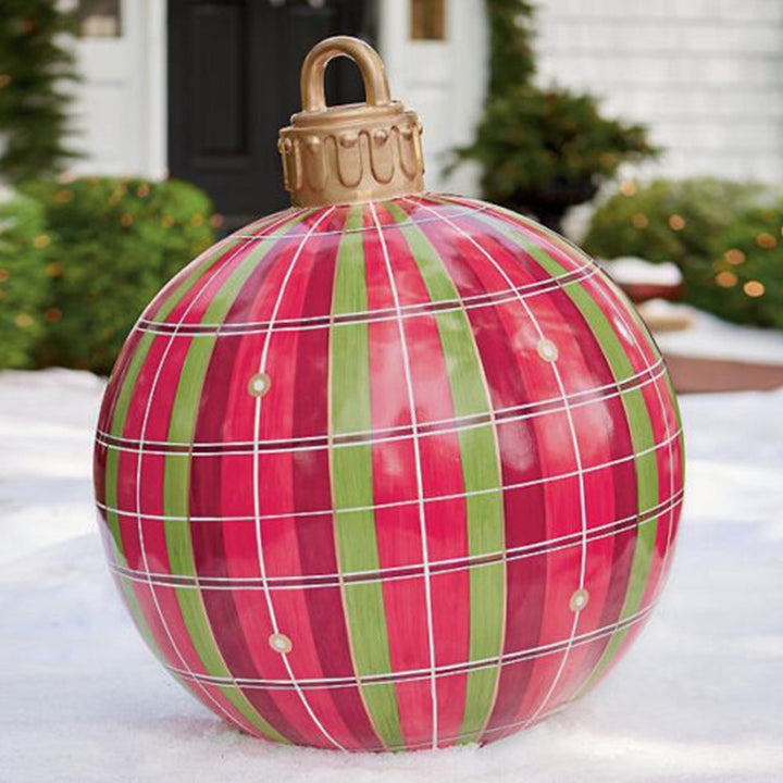 60CM Inflatable Christmas Ornament Ball - Giant Outdoor PVC Decoration