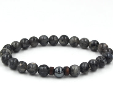 Men's Black Volcanic Stone Bracelet - Unique Personality Design