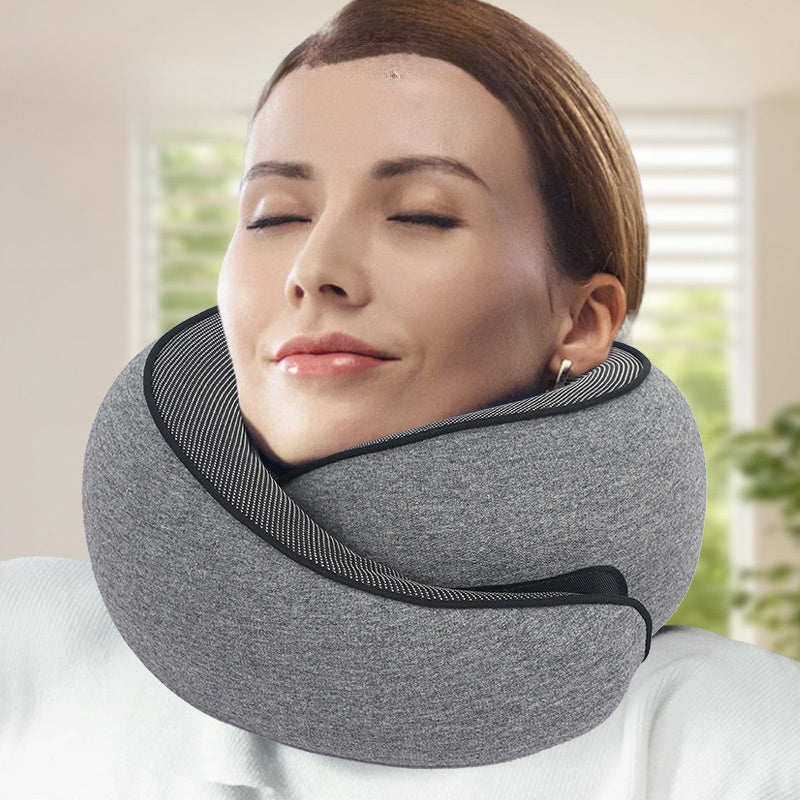 Memory Foam Travel Neck Pillow – Soft, Portable Comfort for Airplanes, Cars, and Offices