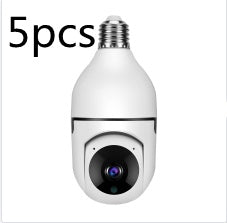 WiFi 1080P Bulb Camera - 4X Zoom, E27 Home Security Camera with 5G WiFi and Alarm Monitor