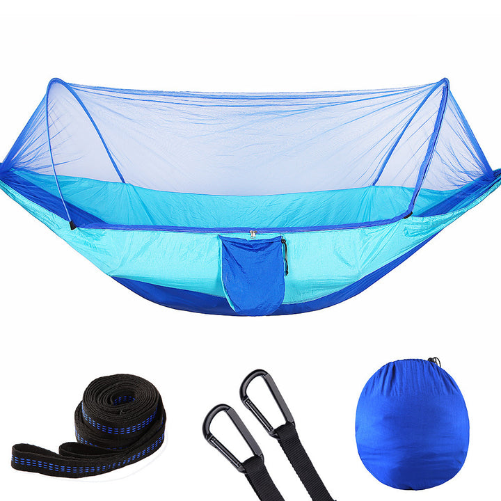 Fully Automatic Quick-Opening Hammock with Mosquito Net