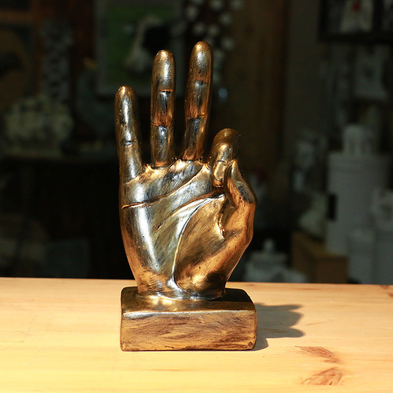 Handcrafted Resin Gesture Sculptures