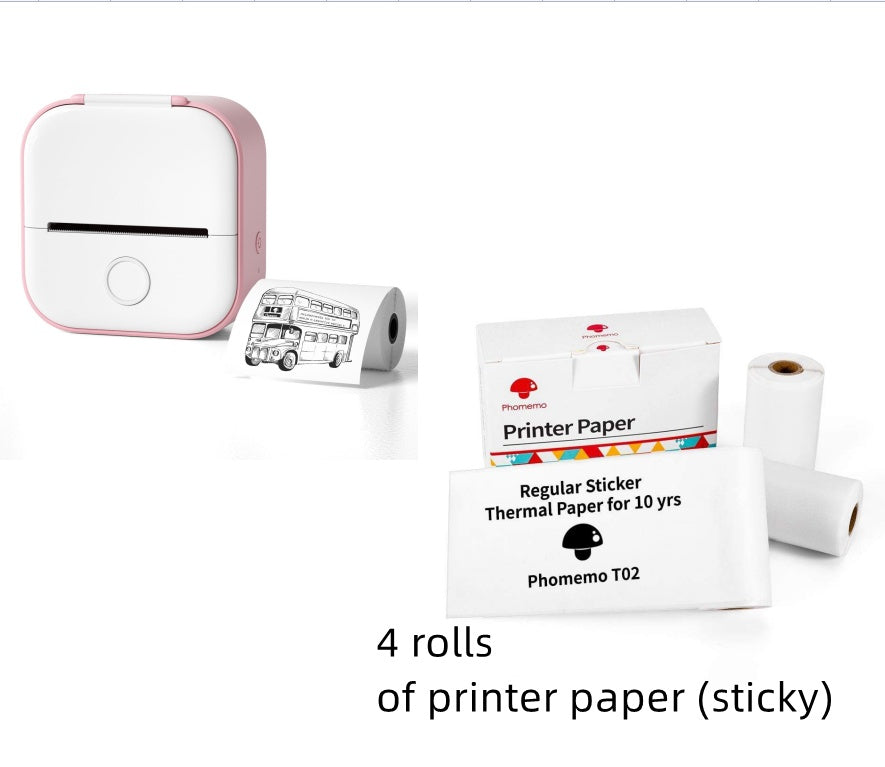 Portable Mini Thermal Label Printer - Bluetooth Photo Printer for Home, Students, and Price Tags