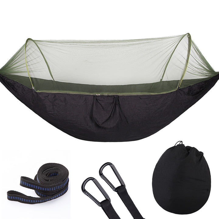 Fully Automatic Quick-Opening Hammock with Mosquito Net