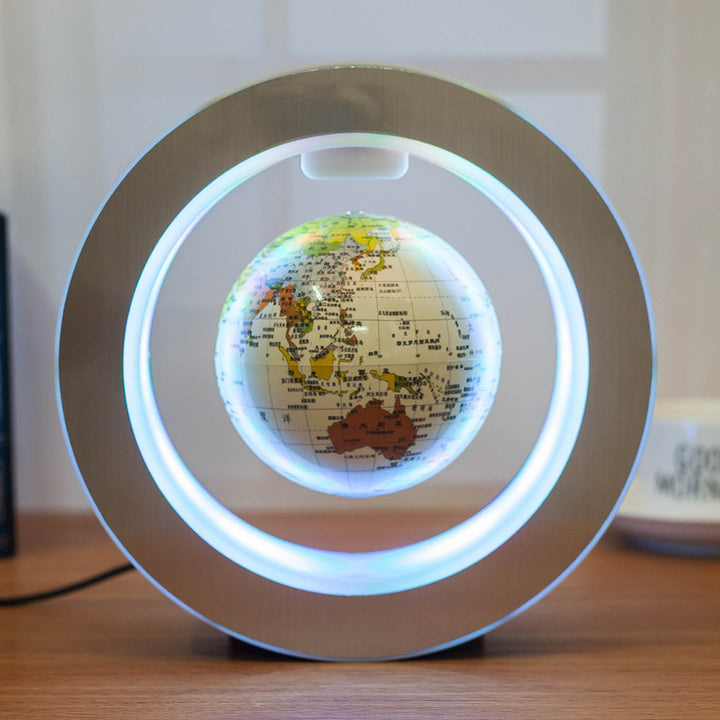 Round LED World Map Floating Globe - Magnetic Levitation Light, Anti-Gravity Magic