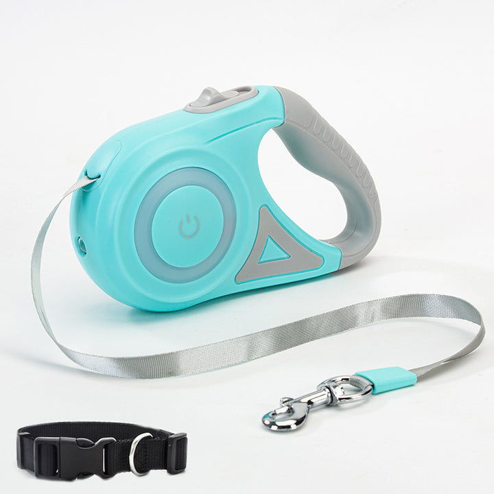 Retractable Dog Leash with Collar - Automatic Traction Rope for Small & Medium Pets