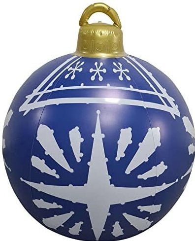 60CM Inflatable Christmas Ornament Ball - Giant Outdoor PVC Decoration