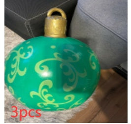 60CM Inflatable Christmas Ornament Ball - Giant Outdoor PVC Decoration