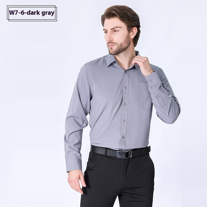 Men's Minimalist Non-Iron Stretch Long Sleeve Business Shirt