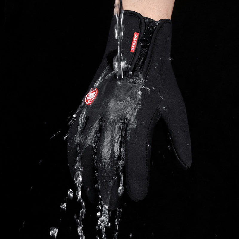 Waterproof Winter Touchscreen Motorcycle Gloves with Fleece