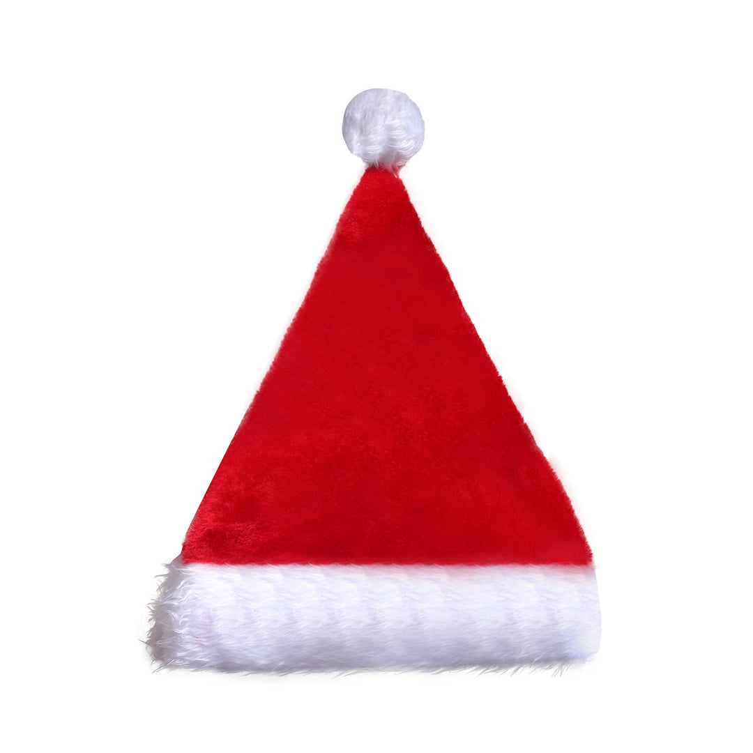 LED Luminous Santa Hat – Plush Christmas Hat for Kids & Adults