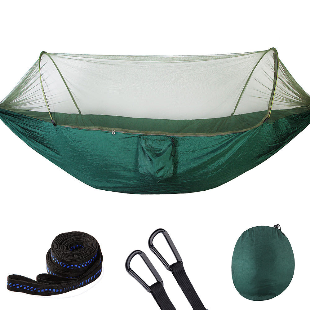 Fully Automatic Quick-Opening Hammock with Mosquito Net