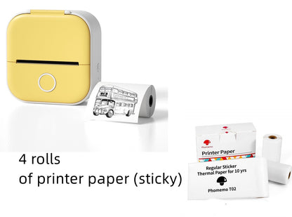 Portable Mini Thermal Label Printer - Bluetooth Photo Printer for Home, Students, and Price Tags