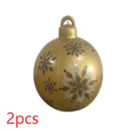 60CM Inflatable Christmas Ornament Ball - Giant Outdoor PVC Decoration