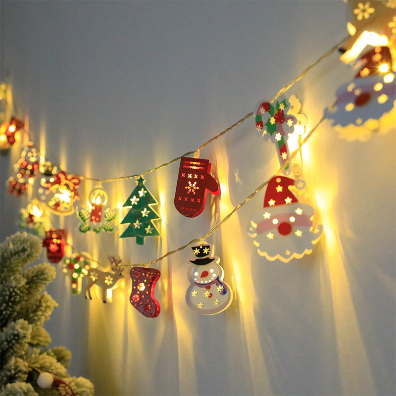 Christmas LED String Lights - Santa, Elk, & Snowman Ornaments