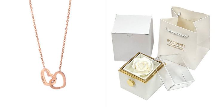 Rotating Soap Rose Gift Box - Creative Jewelry Box for Valentine's Day