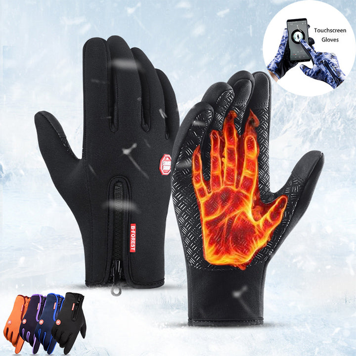 Waterproof Winter Touchscreen Motorcycle Gloves with Fleece