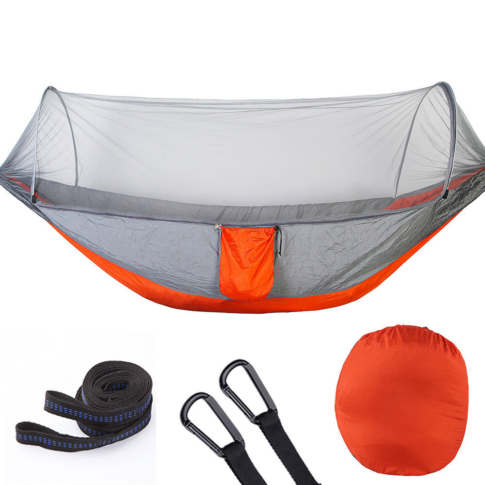 Fully Automatic Quick-Opening Hammock with Mosquito Net