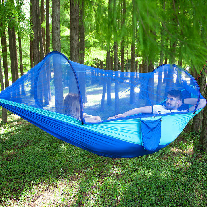 Fully Automatic Quick-Opening Hammock with Mosquito Net