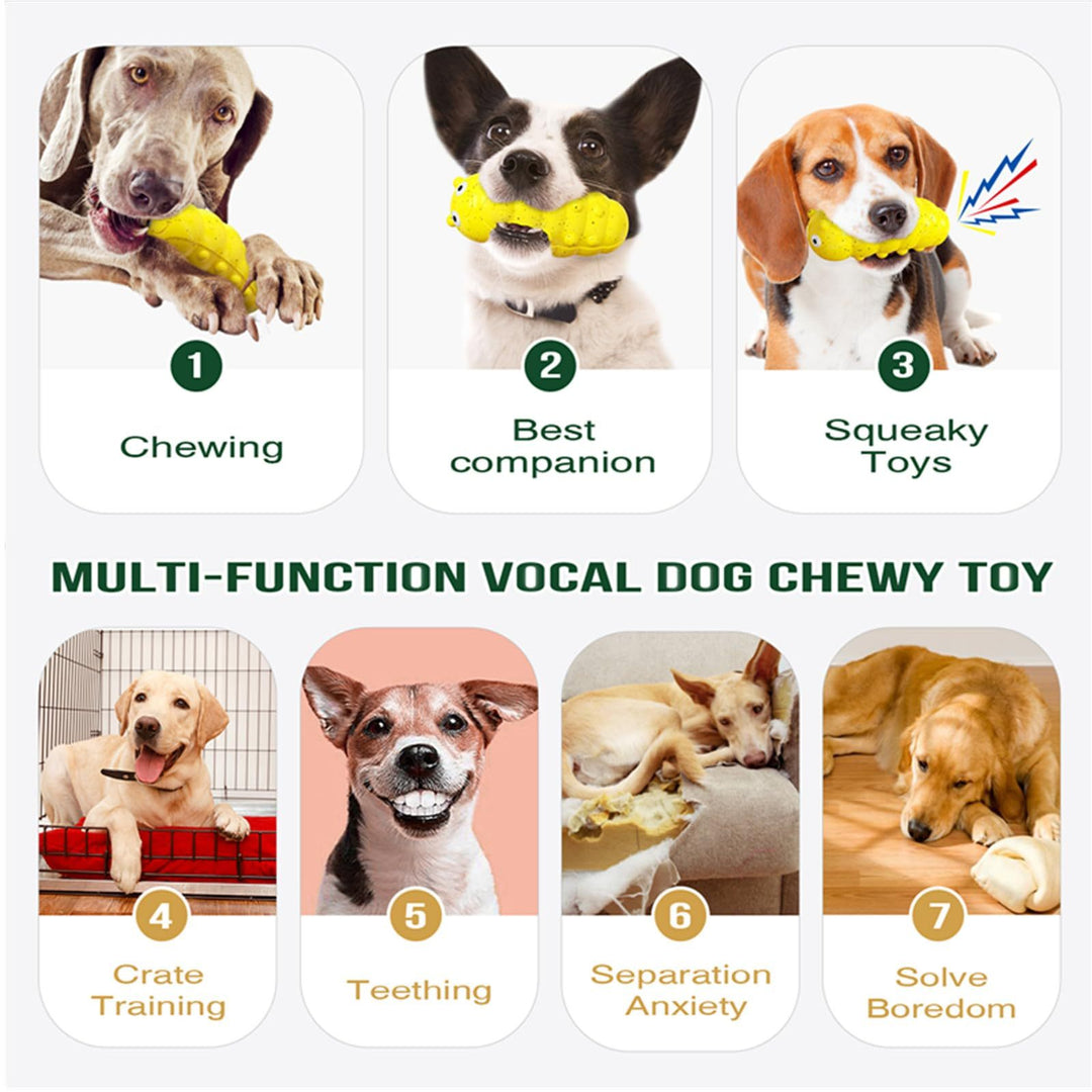 Ultra-Durable Squeaky Dog Chew Toy for Aggressive Chewers – Safe Food-Grade Material