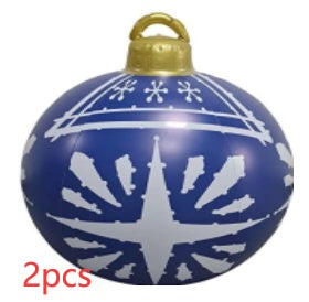 60CM Inflatable Christmas Ornament Ball - Giant Outdoor PVC Decoration