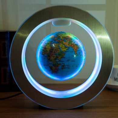 Round LED World Map Floating Globe - Magnetic Levitation Light, Anti-Gravity Magic